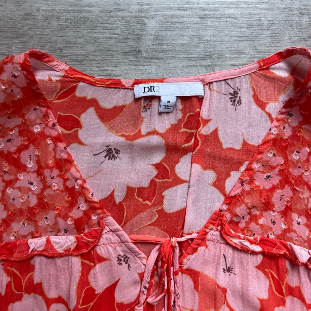 Dr2 By Daniel Rainn Floral Flutter Sleeves Cottag… - image 2